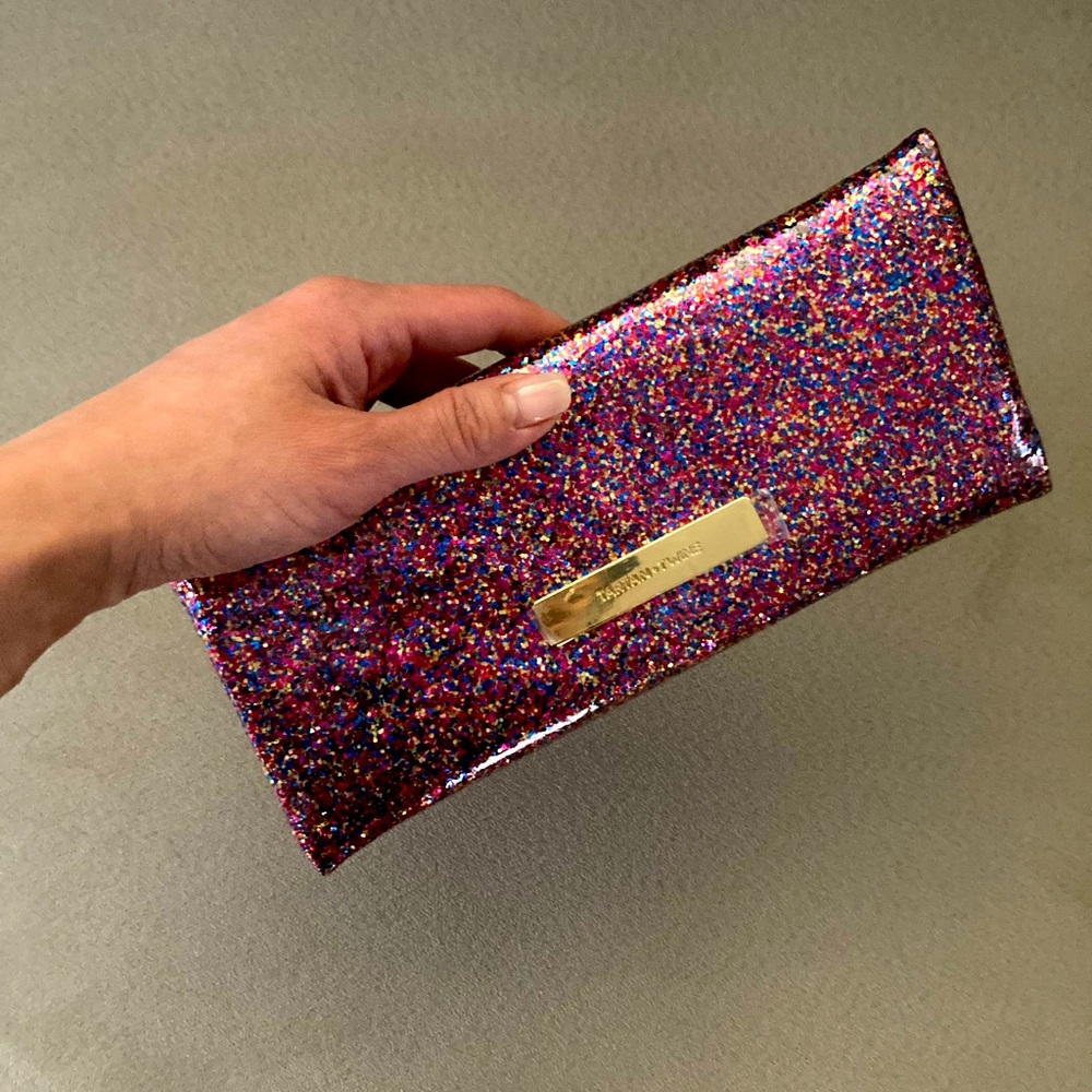 NEW Tartan + Twine Glittery Purse Pink